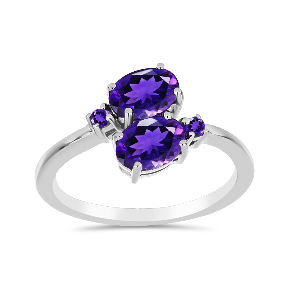 Anillo de Plata con Amatista de Marruecos