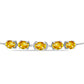 Pulsera de Plata con Citrino de Río del Oro y Topacio Blanco