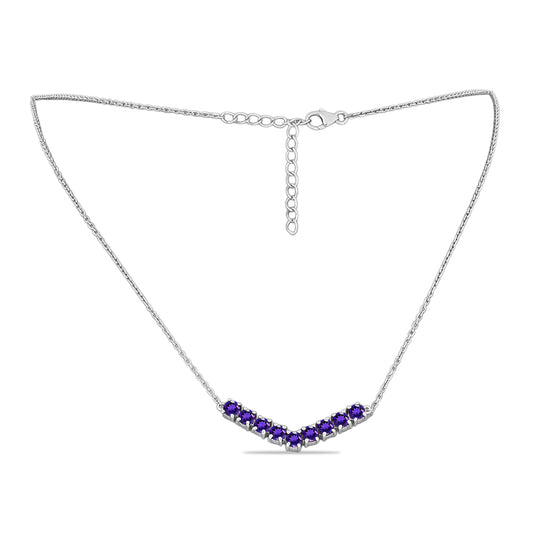 Collar de Plata con Amatista de Marruecos