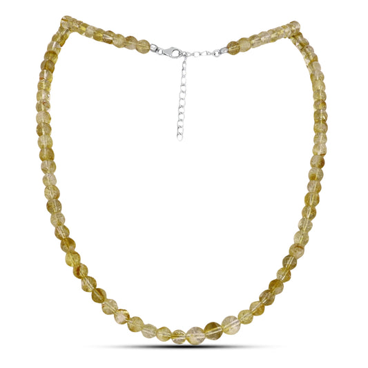 Collar de Plata con Citrino de Río del Oro