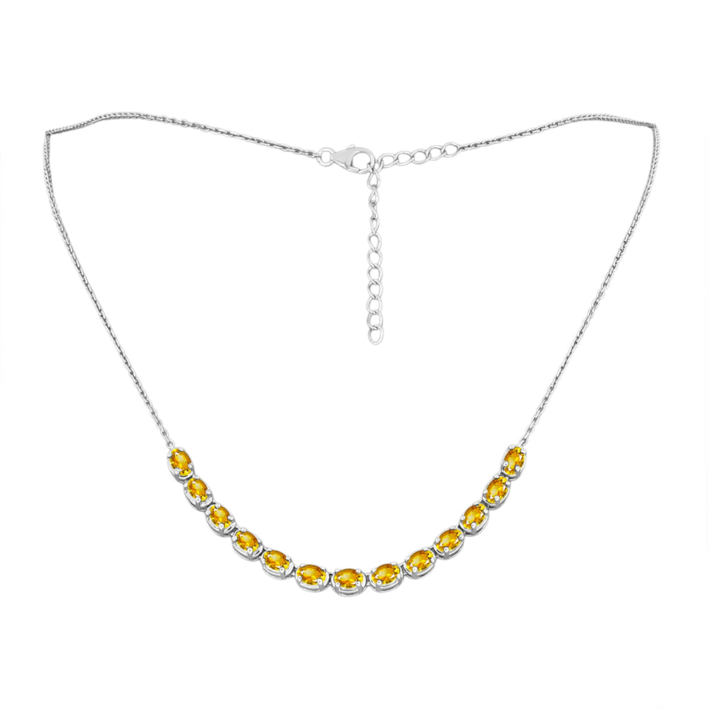 Collar de Plata con Citrino de Río del Oro 1 