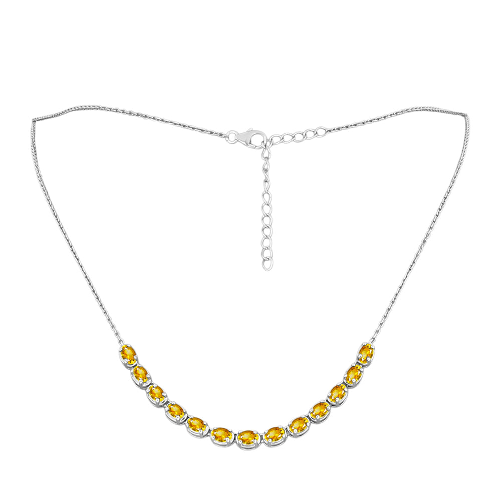 Collar de Plata con Citrino de Río del Oro 2 