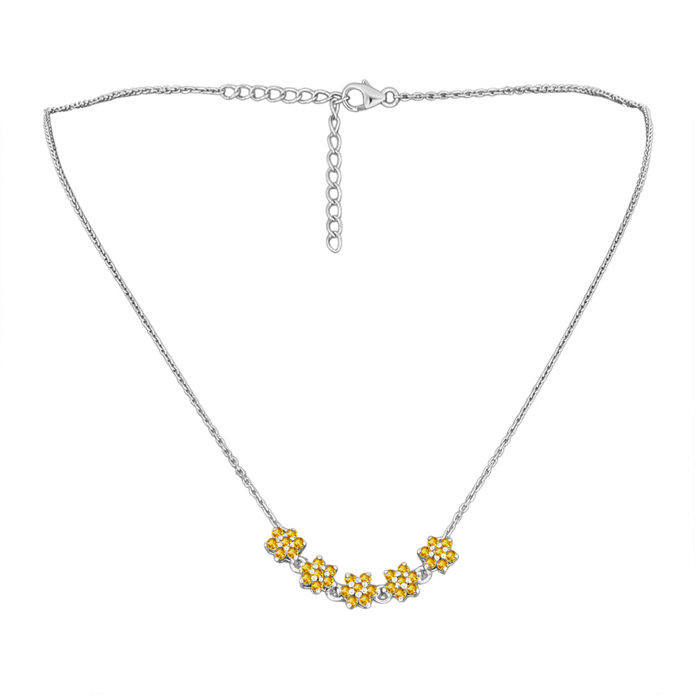 Collar de Plata con Citrino de Río del Oro 1 