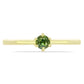 Anillo de Plata Bañada en Oro con Zafiro Verde