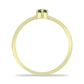 Anillo de Plata Bañada en Oro con Zafiro Verde