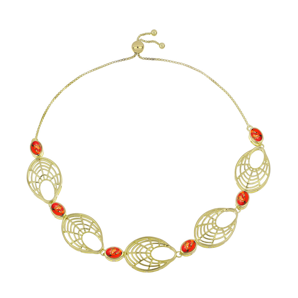 Pulsera de Plata Bañada en Oro con Turquesa de Mohave 1 