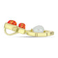 Colgante de Plata Bañada en Oro con Turquesa de Mohave y Perla de Agua Dulce