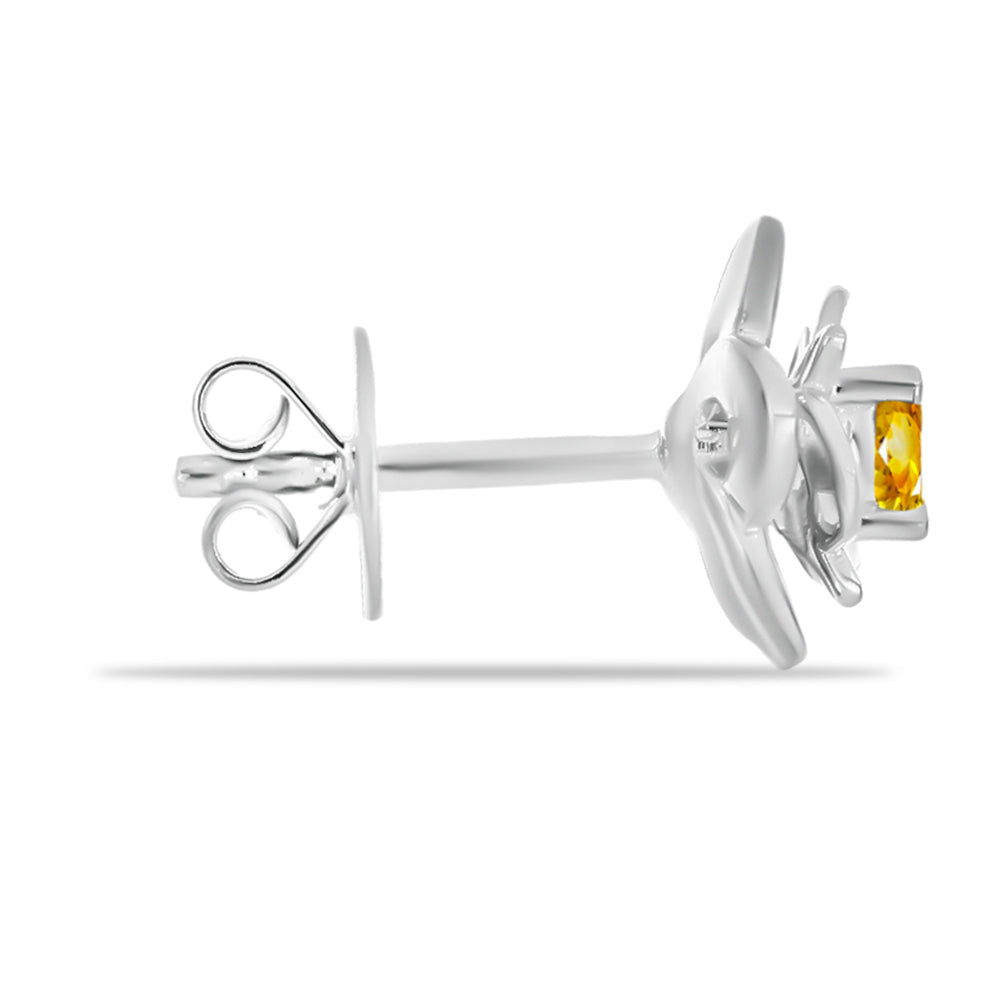Pendientes de Plata con Citrino de Río del Oro