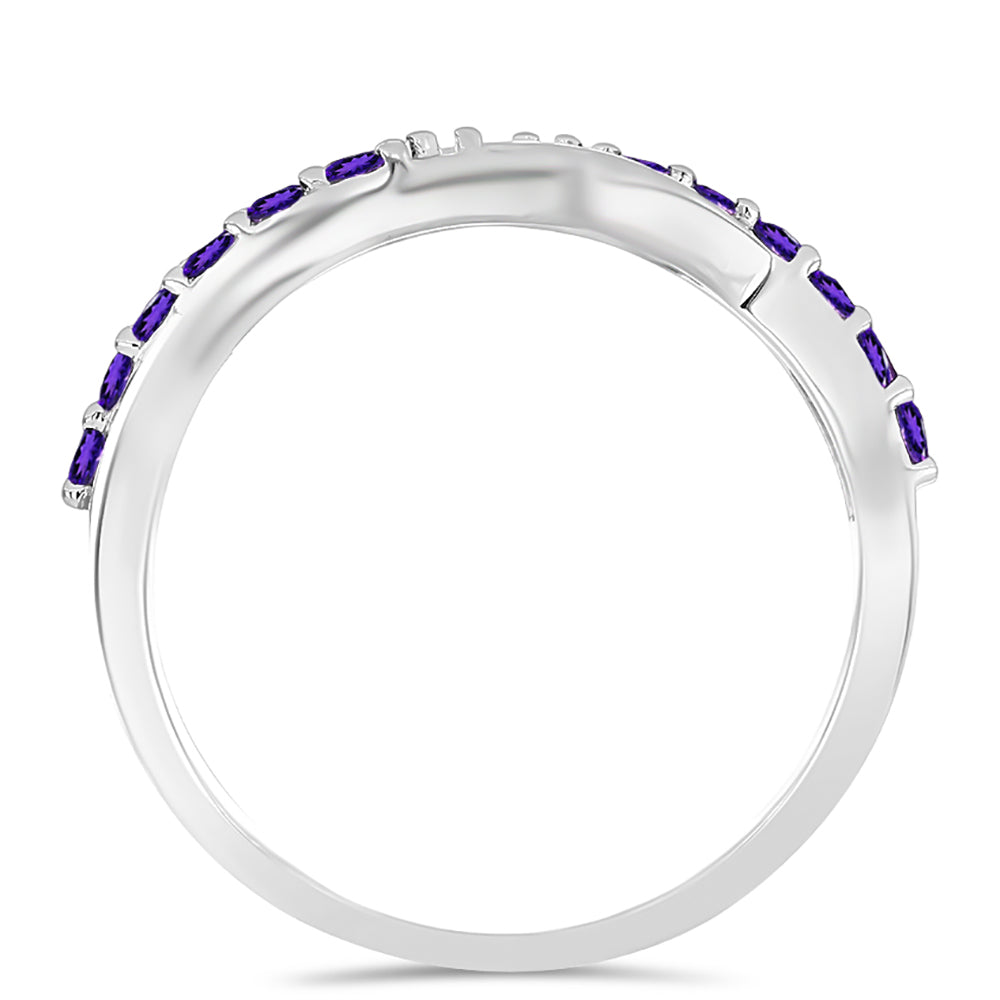 Anillo de Plata con Amatista de Marruecos