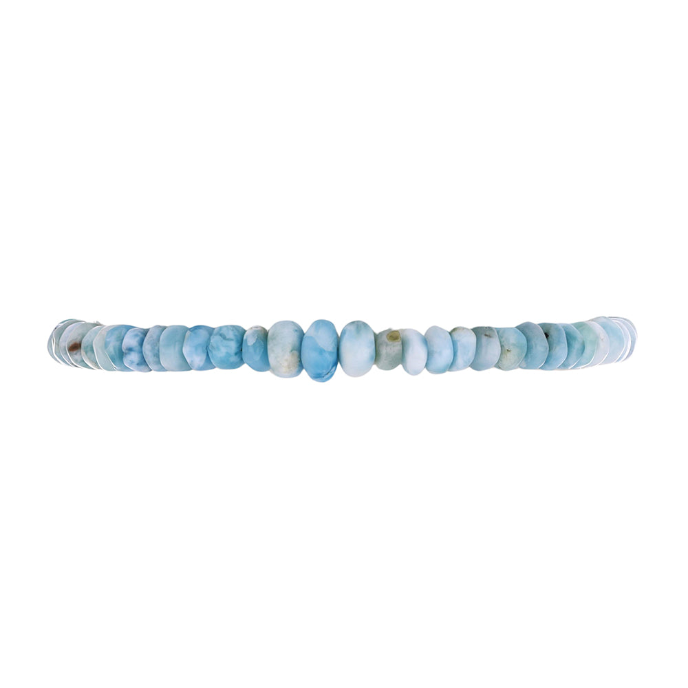 Pulsera de Plata Bañada en Oro con Larimar