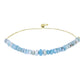 Pulsera de Plata Bañada en Oro con Larimar