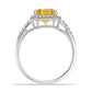 Anillo de Plata con Citrino de Río del Oro y Topacio Blanco