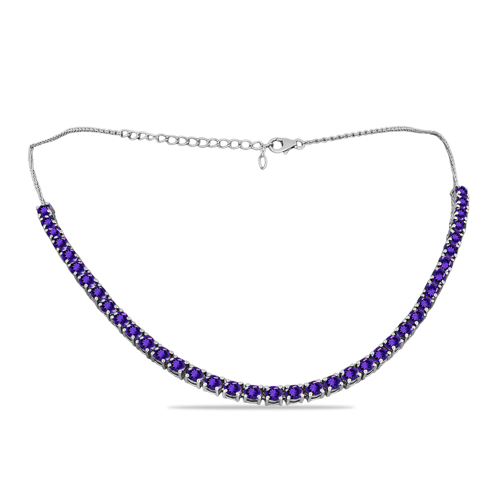 Collar de Plata con Amatista de Marruecos