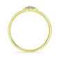 Anillo de Plata Bañada en Oro con Diamante blanco