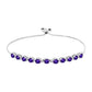 Pulsera de Plata con Amatista de Marruecos y Topacio Blanco