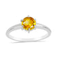 Anillo de Plata con Citrino de Río del Oro