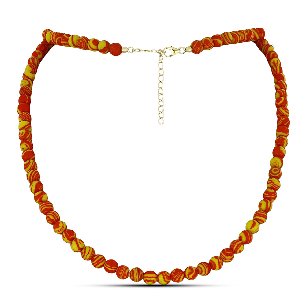 Collar de Plata Bañada en Oro con Turquesa de Mohave 1 