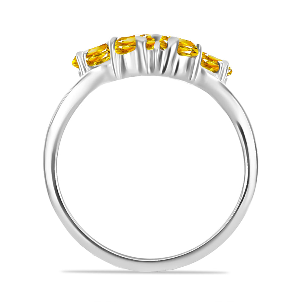 Anillo de Plata con Citrino de Río del Oro 2 