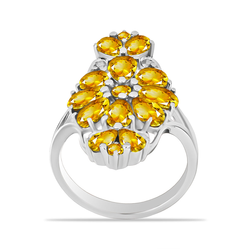 Anillo de Plata con Citrino de Río del Oro 3 