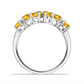 Anillo de Plata con Citrino de Río del Oro y Topacio Blanco