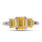 Anillo de Plata con Citrino de Río del Oro