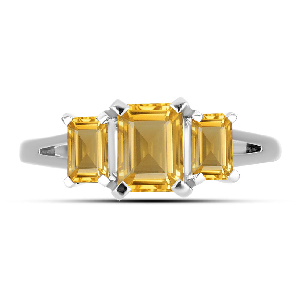Anillo de Plata con Citrino de Río del Oro 1 