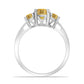 Anillo de Plata con Citrino de Río del Oro