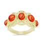 Anillo de Plata Bañada en Oro con Turquesa de Mohave