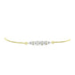 Pulsera de Plata Bañada en Oro con Diamante blanco