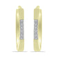 Pendientes de Plata Bañada en Oro con Diamante blanco