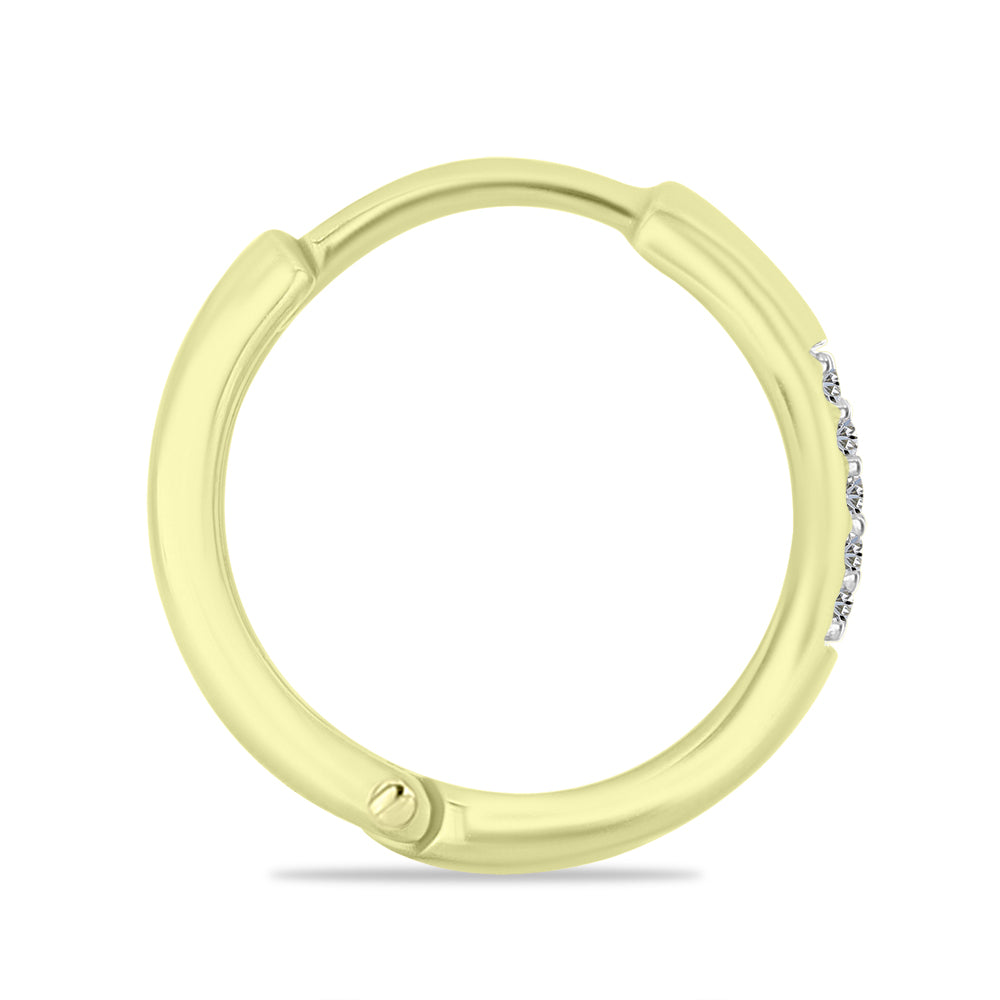 Pendientes de Plata Bañada en Oro con Diamante blanco 2 