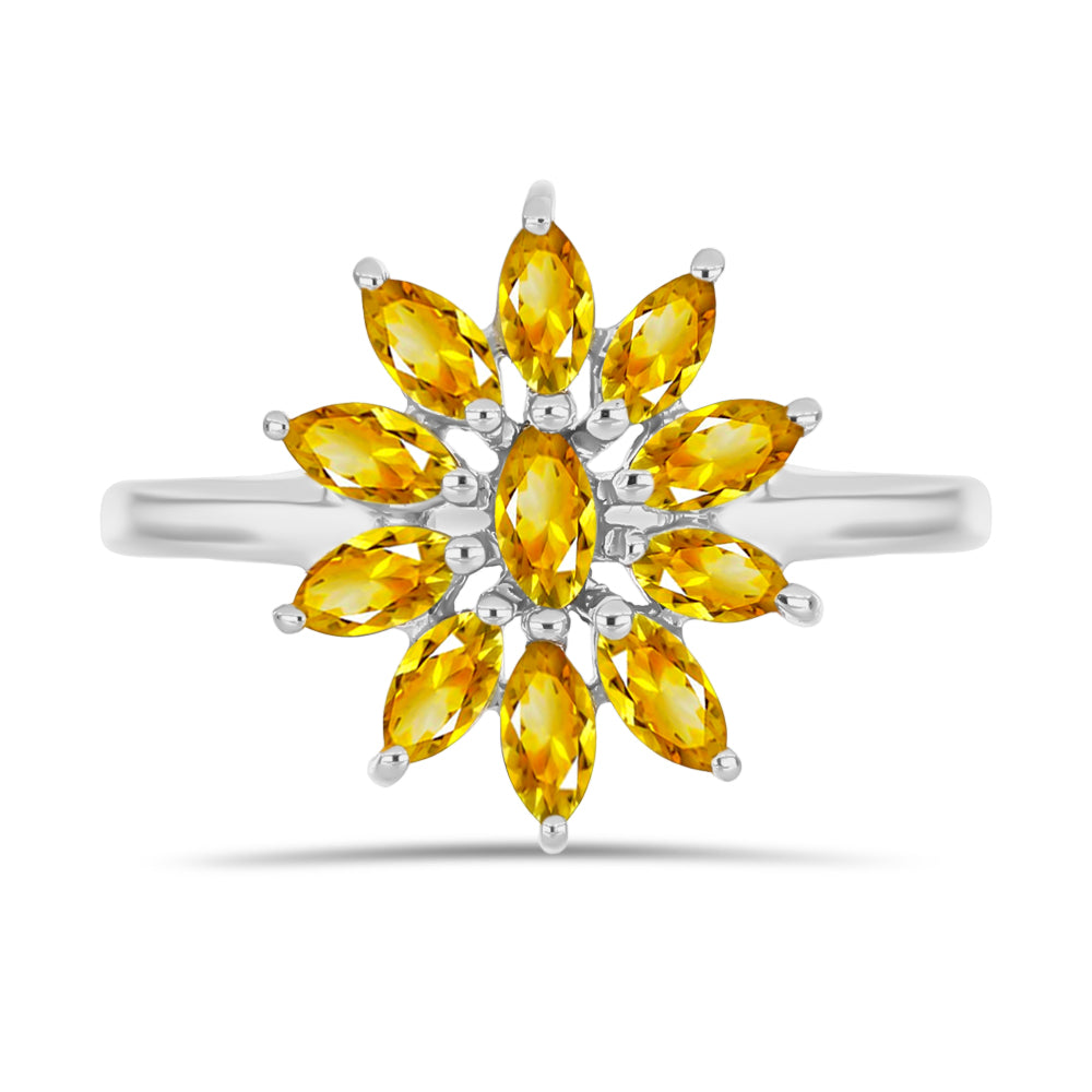 Anillo de Plata con Citrino de Río del Oro 1 