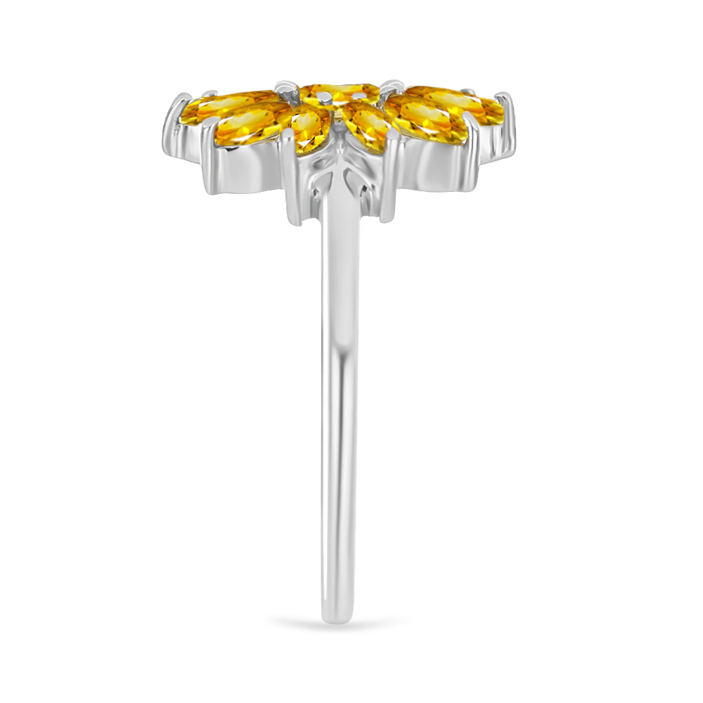 Anillo de Plata con Citrino de Río del Oro 4 