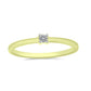 Anillo de Plata Bañada en Oro con Diamante blanco