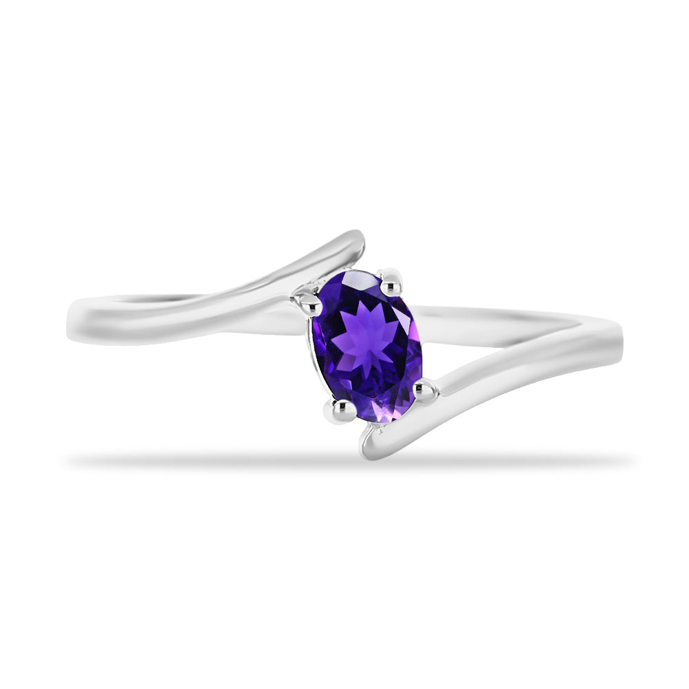 Anillo de Plata con Amatista de Marruecos