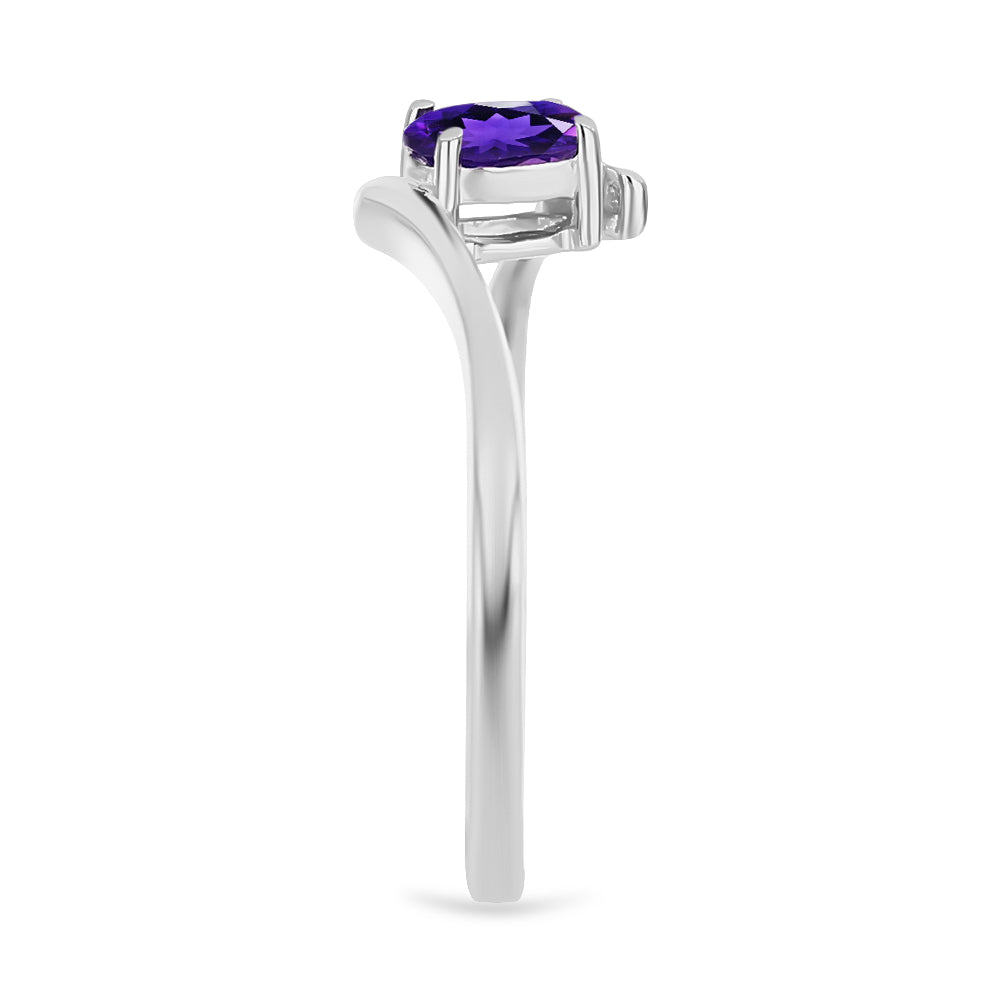 Anillo de Plata con Amatista de Marruecos