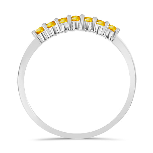 Anillo de Plata con Citrino de Río del Oro