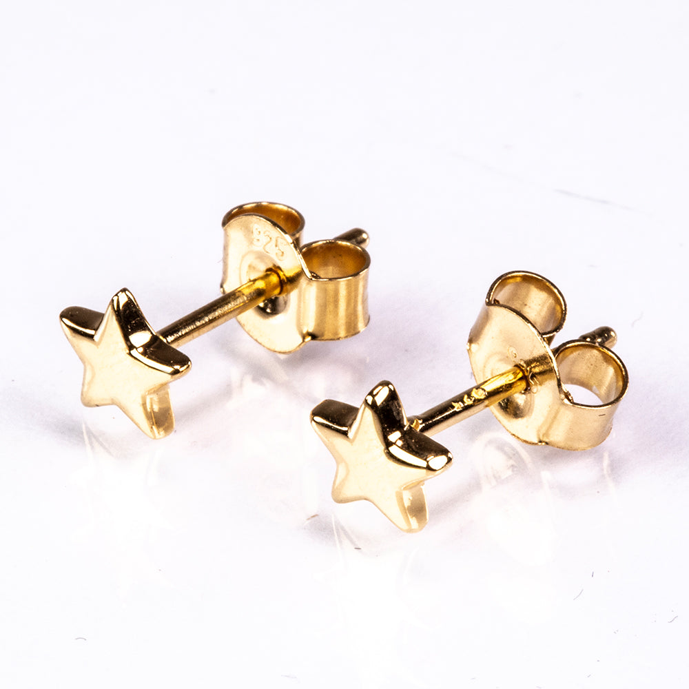 Pendientes de Plata Bañada en Oro