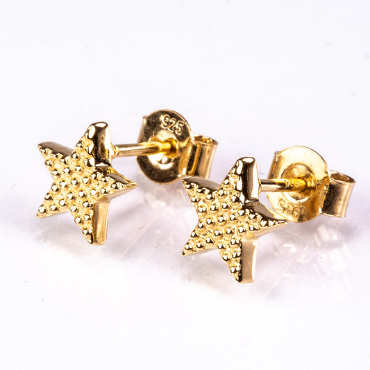 Pendientes de Plata Bañada en Oro