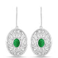 Pendientes de Plata con Esmeralda de Zambia