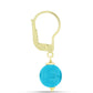 Conjunto de Plata Bañada en Oro con Jade Azul ( Pendientes +Colgante )