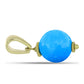 Conjunto de Plata Bañada en Oro con Jade Azul ( Pendientes +Colgante )