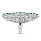 Anillo de Plata con Esmeralda de Zambia