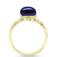 Anillo de Plata Bañada en Oro con Perla Negra de Agua dulce
