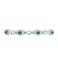 Pulsera de Plata con Esmeralda de Zambia y Topacio Blanco