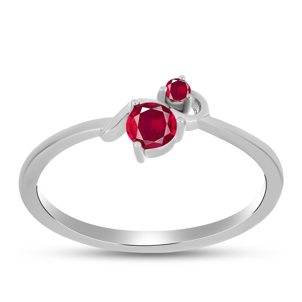 Anillo de Plata con Rubí de Madagascar