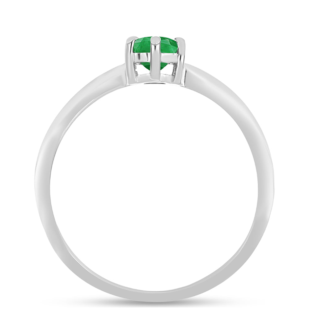 Anillo de Plata con Esmeralda de Zambia 2 