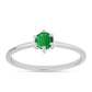 Anillo de Plata con Esmeralda de Zambia