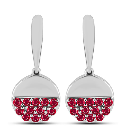 Pendientes de Plata con Rubí de Madagascar