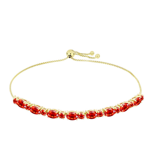 Pulsera de Plata Bañada en Oro con Ópalo de Fuego de Lega Dembi